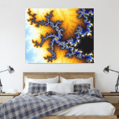 Fractal patroon canvas afdruk (Insitu (Slaapkamer))