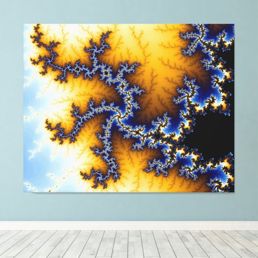 Fractal patroon canvas afdruk (Insitu (Houten vloer))