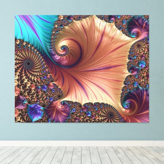 Fractal patroon canvas afdruk (Insitu (Houten vloer))