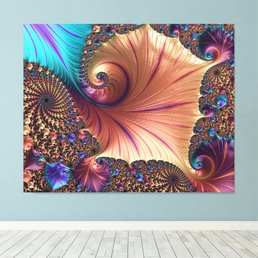 Fractal patroon canvas afdruk (Insitu (Houten vloer))