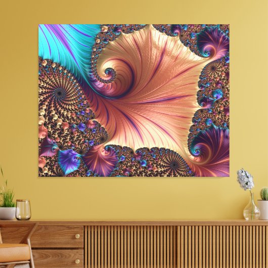 Fractal patroon canvas afdruk (Insitu (Woonkamer))