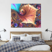 Fractal patroon canvas afdruk (Insitu (Slaapkamer))