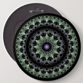 Fractal  patroon ronde button 6,0 cm (Voorkant /achterkant)