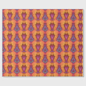Fractal Pattern Pink Orange Purple Green Shades ~ Cadeaupapier (Vlak)