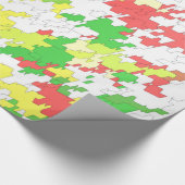 ~ Fractal Pattern Red Green Yellow ~ Kerstmis ~ Cadeaupapier (Hoek)