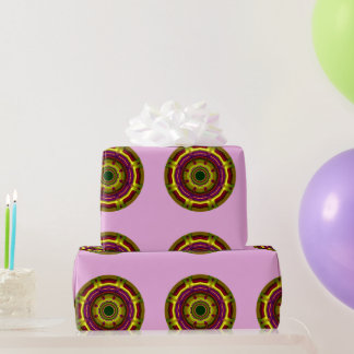 ~ Fractal Pattern Yellow Purple Shades ~ Wrapping  Cadeaupapier