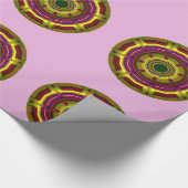 ~ Fractal Pattern Yellow Purple Shades ~ Wrapping  Cadeaupapier (Hoek)