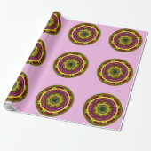 ~ Fractal Pattern Yellow Purple Shades ~ Wrapping Cadeaupapier (Uitgerold)