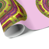 ~ Fractal Pattern Yellow Purple Shades ~ Wrapping Cadeaupapier (Rol Hoek)