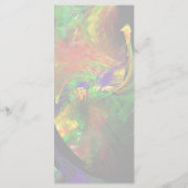 Fractal - Peacock Bruiloft Menu (Achterkant)