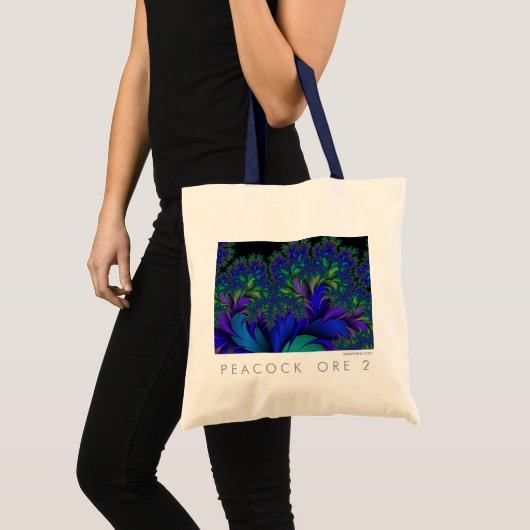 Fractal Peacock Ore 2 Tote Bag (Voorkant (product))