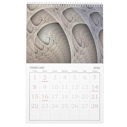 Fractal "Perpetuity" Kalender (Feb 2026)