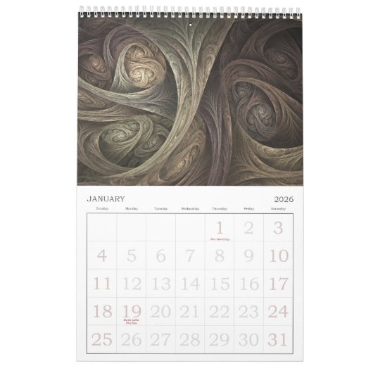Fractal "Perpetuity" Kalender (Jan 2026)