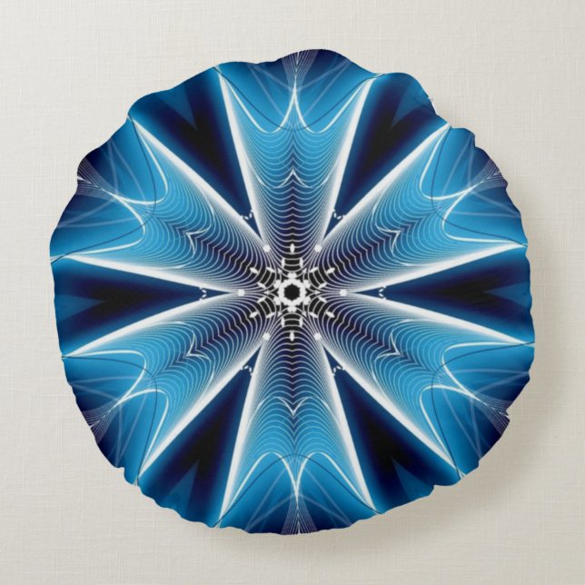 Fractal Pillow ~ Mandelbrot ~ Fibonacci ~ * ~ Rond Kussen (Achterkant)