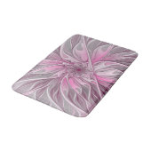 Fractal Pink Flower Dream, Floral Fantasy Pattern Badmat (Gekanteld)