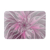 Fractal Pink Flower Dream, Floral Fantasy Pattern Badmat (Voorkant)