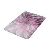 Fractal Pink Flower Dream, Floral Fantasy Pattern Badmat (Gekanteld)