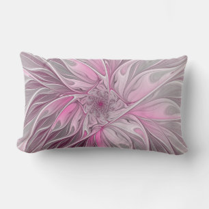 Fractal Pink Flower Dream, Floral Fantasy Pattern Buitenkussen