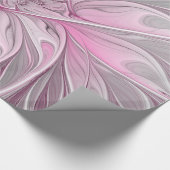 Fractal Pink Flower Dream, floral Fantasy Pattern Cadeaupapier (Hoek)