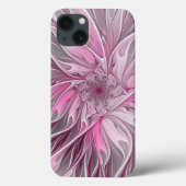 Fractal Pink Flower Dream, Floral Fantasy Pattern Case-Mate iPhone Case (Achterkant)