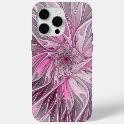 Fractal Pink Flower Dream, Floral Fantasy Pattern Case-Mate iPhone Case (Achterkant)