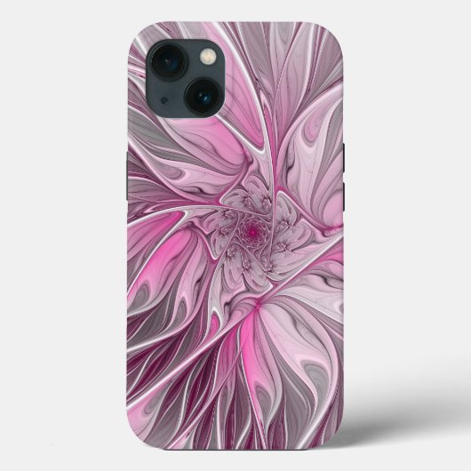 Fractal Pink Flower Dream, Floral Fantasy Pattern Case-Mate iPhone Case (Achterkant)