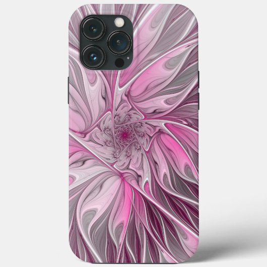 Fractal Pink Flower Dream, Floral Fantasy Pattern Case-Mate iPhone Case (Achterkant)