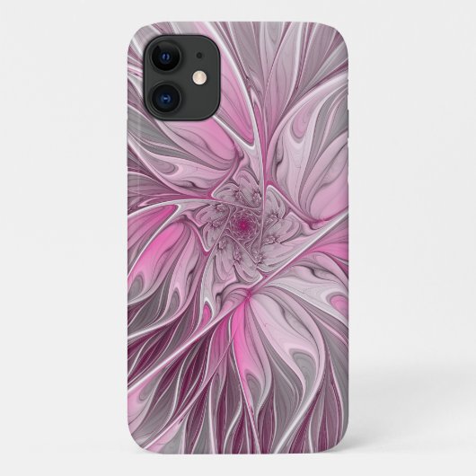 Fractal Pink Flower Dream, Floral Fantasy Pattern Case-Mate iPhone Case (Achterkant)