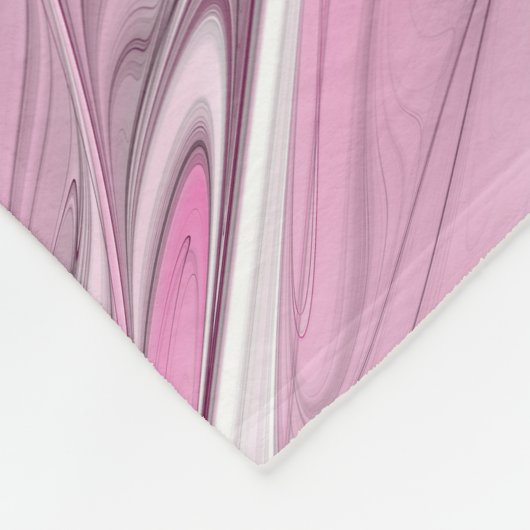 Fractal Pink Flower Dream, floral Fantasy Pattern Fleece Deken (Hoek)