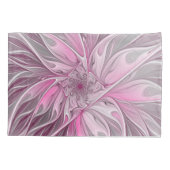 Fractal Pink Flower Dream, Floral Fantasy Pattern Kussensloop (Achterkant)