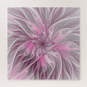 Fractal Pink Flower Dream, Floral Fantasy Pattern Legpuzzel (Verticaal)