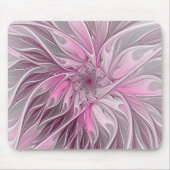 Fractal Pink Flower Dream, Floral Fantasy Pattern Muismat (Voorkant)