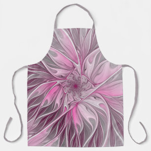 Fractal Pink Flower Dream, Floral Fantasy Pattern Schort