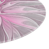 Fractal Pink Flower Dream, Floral Fantasy Pattern Snijplank (Hoek)