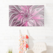 Fractal Pink Flower Dream, Floral Fantasy Pattern Spandoek (Insitu)