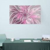Fractal Pink Flower Dream, Floral Fantasy Pattern Spandoek (Beurs)