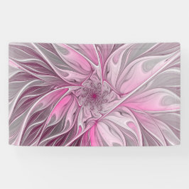 Fractal Pink Flower Dream, Floral Fantasy Pattern Spandoek