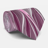 Fractal Pink Flower Dream, Floral Fantasy Pattern Stropdas (Opgerold)