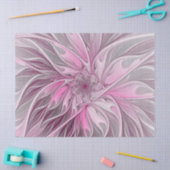Fractal Pink Flower Dream, Floral Fantasy Pattern Tissuepapier (Craft)