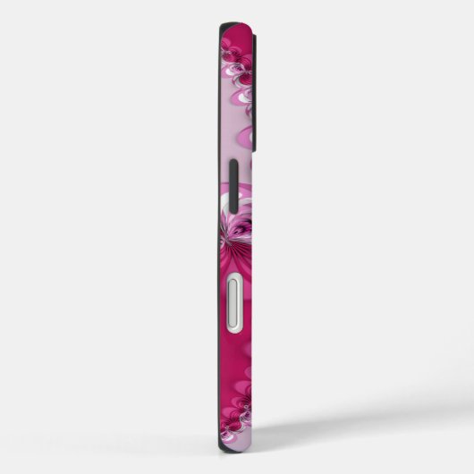 Fractal Pink Swirls Monogram Naam iPhone6 Case (Achterkant / Rechts)