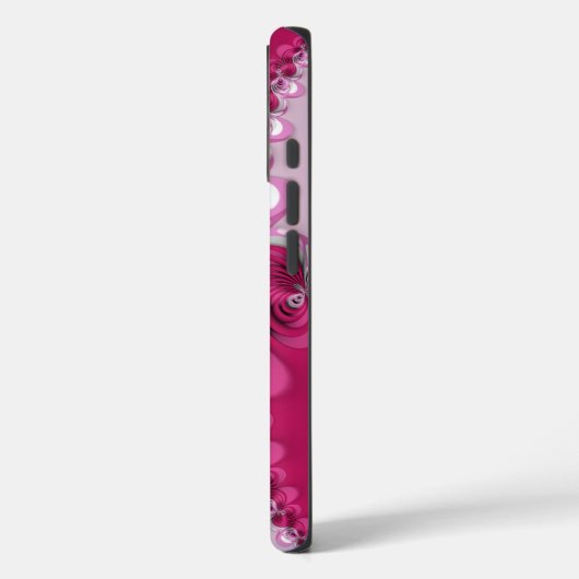 Fractal Pink Swirls Monogram Naam iPhone6 Case (Achterkant / Links)