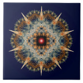 Fractal prik ornament tegeltje (Voorkant)