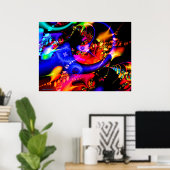 Fractal Print Colorful onder het Zee (Thuiskantoor)