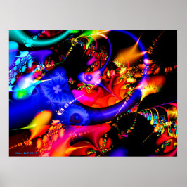 Fractal Print Colorful onder het Zee