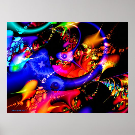 Fractal Print Colorful onder het Zee (Voorkant)