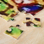 "Fractal Psychedelic Cat" van Louis Wain Legpuzzel (Zijkant)