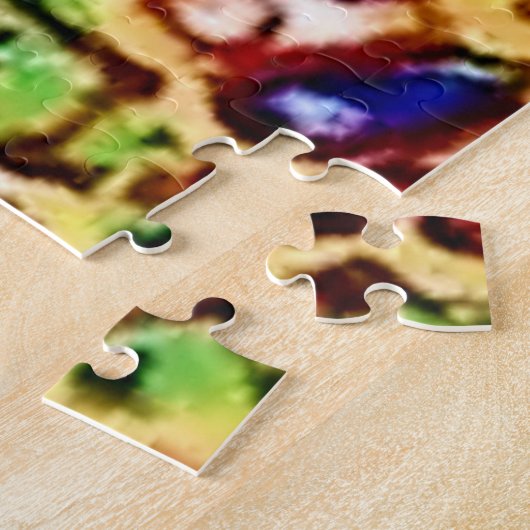 "Fractal Psychedelic Cat" van Louis Wain Legpuzzel (Zijkant)