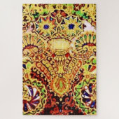"Fractal Psychedelic Cat" van Louis Wain Legpuzzel (Verticaal)