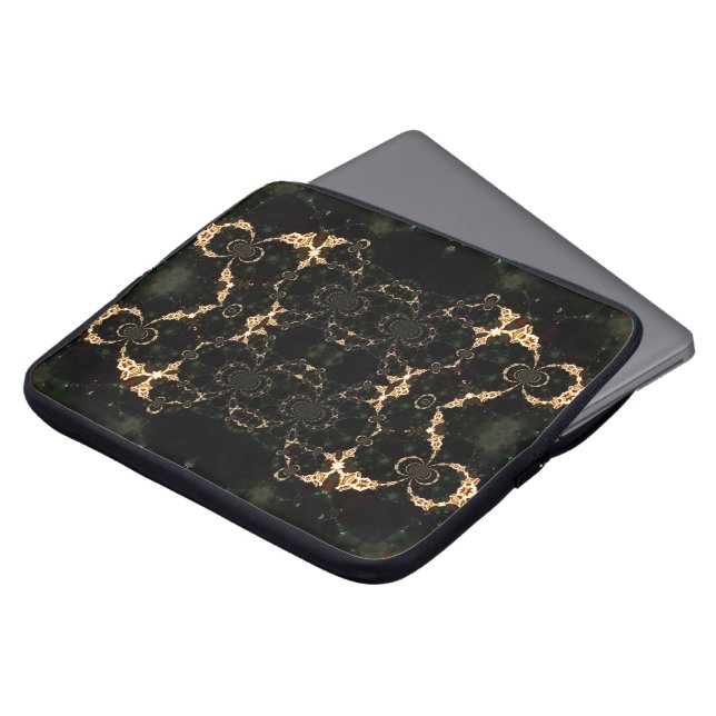 Fractal Psychedelic Galaxy Laptop Sleeve (Voorkant top)