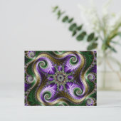 Fractal "Quadra" Briefkaart (Staand voorkant)